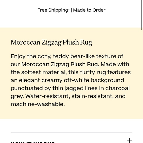 Ruggable Moroccan Zigzag Plush Black and white chevron plush 3x5 mat and cover - Picture 6 of 7